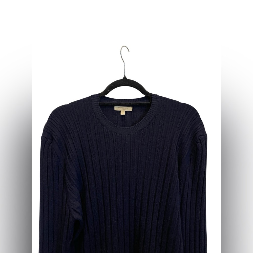 Burberry London navy wool ribbed sweater Size:L - Picture 5 of 13